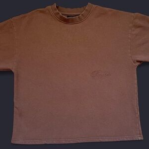 Brown Men’s Boxy Crop Fit T-Shirt